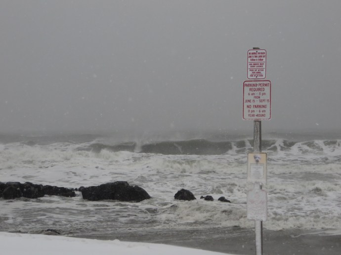 The parking lot view.